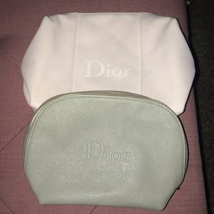 Pink& grey Dior make up bags! Used!